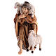 Pastore con pecore legno dipinto presepe Val Gardena Rainell 11 cm s1
