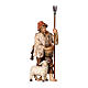 Pastor de rebanho presépio madeira pintada Rainell Val Gardena com peças altura média 9 cm s1