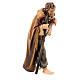 Shepherd with stick and lamb in painted wood for 9 cm Rainell Nativity scene, Val Gardena s3