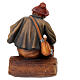 Sitting shepherd with grains in painted wood for 9 cm Rainell Nativity scene, Val Gardena s4