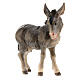 Donkey in painted wood for 9 cm Rainell Nativity scene, Val Gardena s2