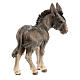 Donkey in painted wood for 9 cm Rainell Nativity scene, Val Gardena s5