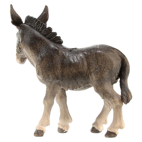 Burro de madera pintada Val Gardena belén Rainell 9 cm 4