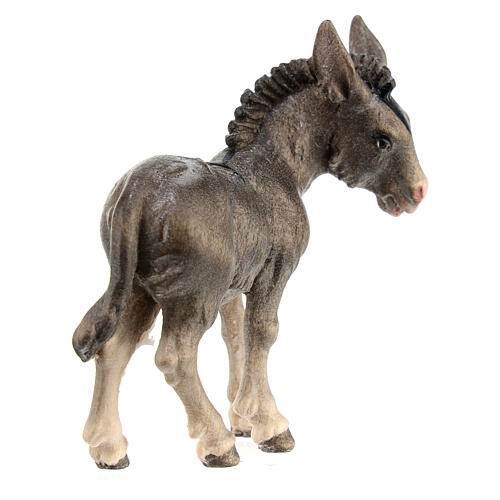 Burro de madera pintada Val Gardena belén Rainell 9 cm 5