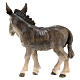 Donkey 9 cm, nativity Rainell, in painted wood s4