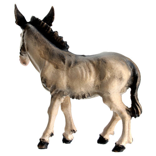 Donkey in painted wood for 11 cm Rainell Nativity scene, Val Gardena 4