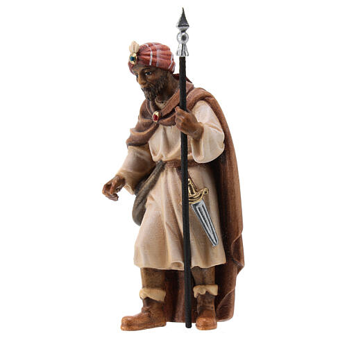 Camel trader in painted wood for 9 cm Rainell Nativity scene, Val Gardena 2