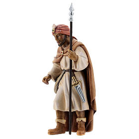 Camel trader in painted wood for 11 cm Rainell Nativity scene, Val Gardena