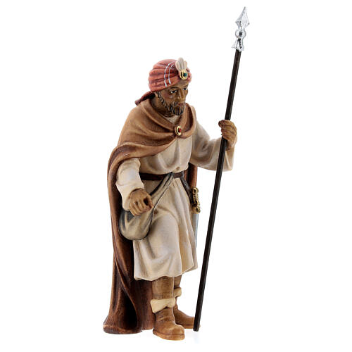 Cammelliere legno dipinto Val Gardena presepe Rainell 11 cm 3