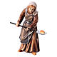 Woman with bread in painted wood for 11 cm Rainell Nativity scene, Val Gardena s2