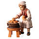 Boy with basket in painted wood for 11 cm Rainell Nativity scene, Val Gardena s3