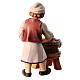 Enfant avec panier bois peint Val Gardena crèche Rainell 11 cm s4