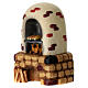 Bread oven in painted wood for 11 cm Rainell Nativity scene, Val Gardena s2