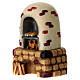 Bread oven 11 cm, nativity Rainell, in painted wood s2