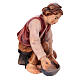 Young milker 9 cm, nativity Rainell, nativity Rainell, in painted wood s3