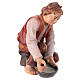 Milker boy in painted wood for 11 cm Rainell Nativity scene, Val Gardena s2