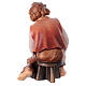 Milker boy in painted wood for 11 cm Rainell Nativity scene, Val Gardena s4