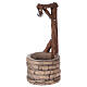 Miniature water well in painted Valgardena wood, 9 cm Rainell nativity s2