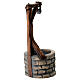 Fontanário madeira pintada para presépio Rainell Val Gardena com figuras altura média 11 cm s4