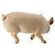 Schwein Grödnertal Holz für Krippe Rainell 9cm s4