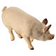 Cochon bois peint crèche Rainell 9 cm Val Gardena s3