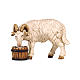 Ram in painted wood for 9 cm Rainell Nativity scene, Val Gardena s1
