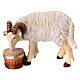 Ram in painted wood for 11 cm Rainell Nativity scene, Val Gardena s1