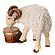 Ram in painted wood for 11 cm Rainell Nativity scene, Val Gardena s4