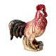 Rooster in painted wood for 9 cm Rainell Nativity scene, Val Gardena s2