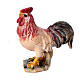 Rooster crowing, 9 cm nativity Rainell, in painted Val Gardena wood s1
