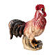 Rooster crowing, 9 cm nativity Rainell, in painted Val Gardena wood s2