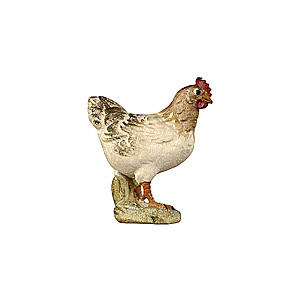 White hen standing, 9 cm nativity Rainell, in painted Val Gardena wood 1