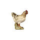 White hen standing, 9 cm nativity Rainell, in painted Val Gardena wood s1