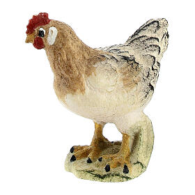 Hen standing, 11 cm nativity Rainell, in painted Val Gardena wood