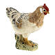 Hen standing, 11 cm nativity Rainell, in painted Val Gardena wood s1