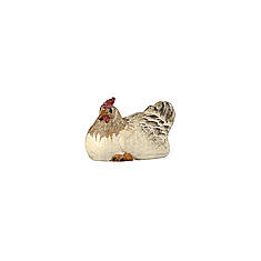 Sitting chicken in painted wood for 9 cm Rainell Nativity scene, Val Gardena 1
