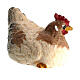 Gallina seduta legno dipinto Val Gardena presepe Rainell 11 cm s2