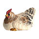 Hen, 11 cm nativity Rainell, in painted Val Gardena wood s1