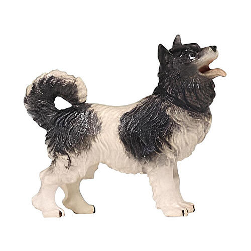 Cane legno dipinto presepe Rainell 9 cm Valgardena 1