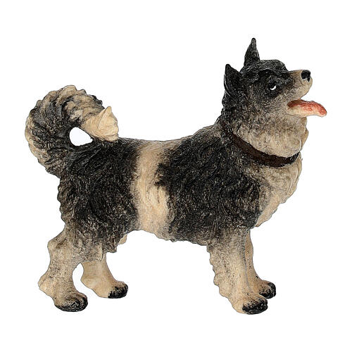 Perro madera pintada belén Val Gardena Rainell 11 cm 1