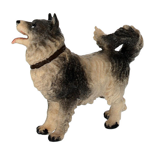 Perro madera pintada belén Val Gardena Rainell 11 cm 3