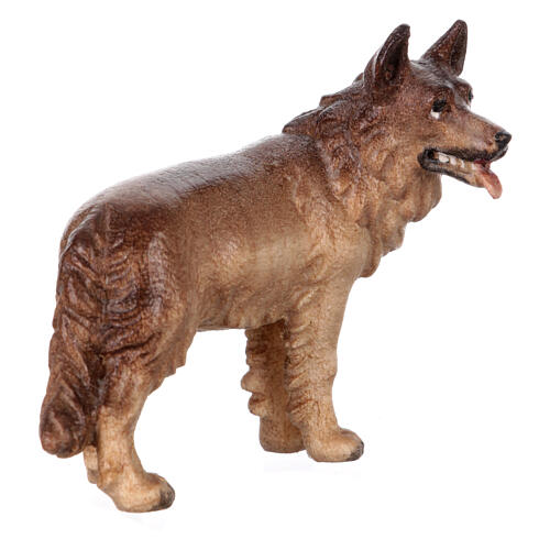 Perro pastor madera pintada belén Rainell 9 cm Val Gardena 2