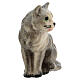 Gato de madeira pintada para presépio Rainell Val Gardena 11 cm s2