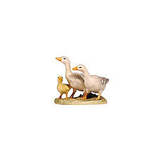 Gruppo oche legno dipinto presepe Rainell 9 cm Valgardena