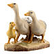 Group of geese in painted wood for 11 cm Rainell Nativity scene, Val Gardena s2