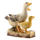 Group of geese in painted wood for 11 cm Rainell Nativity scene, Val Gardena s3