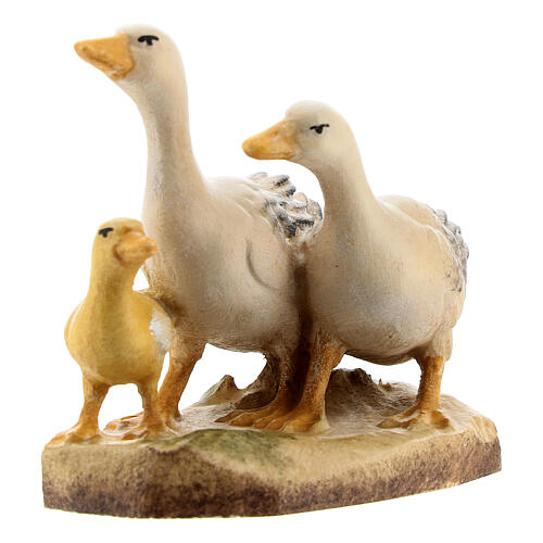 Duck family, 11 cm nativity Rainell, in painted Val Gardena wood 2