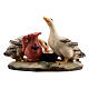 Anatre con brocca legno dipinto presepe Rainell 9 cm Valgardena s1