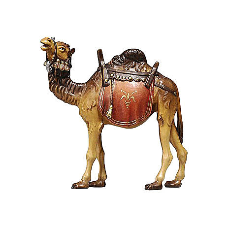 Camel in painted wood for 9 cm Rainell Nativity scene, Val Gardena 1