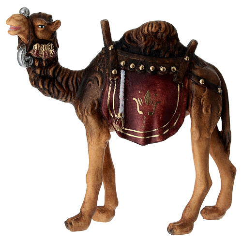 Camel in painted wood for 9 cm Rainell Nativity scene, Val Gardena 1
